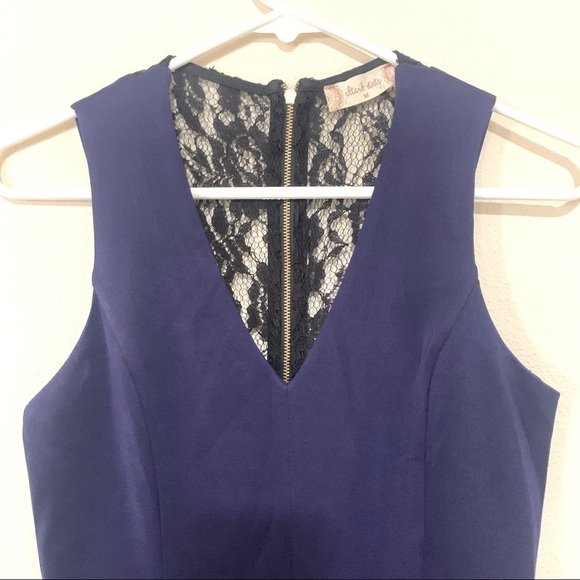 ALTAR’D STATE Navy Bon Appetit Skater Dress size M - Picture 3 of 8